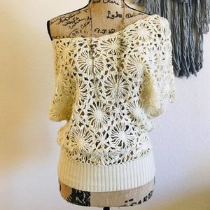 ☾ Forever 21 Crochet Top Small